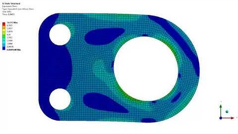 ☑️ Ansys 2D Plane Stress - Bracket with multiple forces