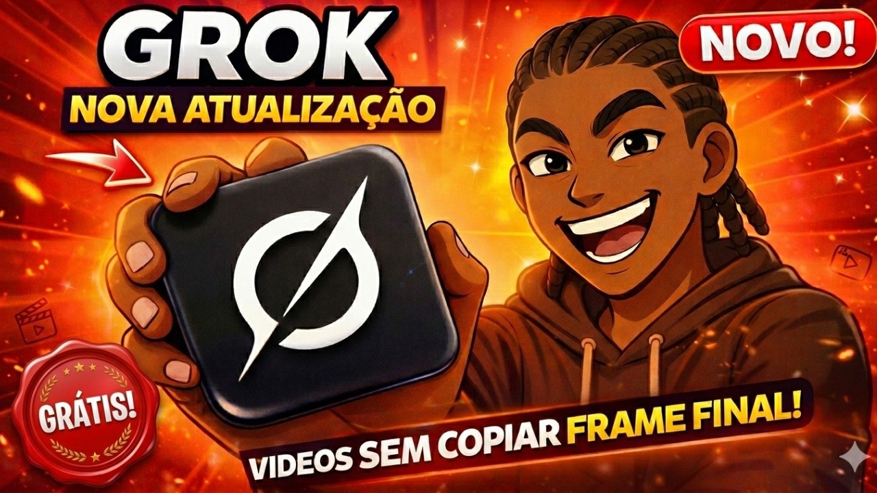 GROK ATUALIZOU! Agora Faz Vídeos Longos Sem Copiar o Frame Final 🤯 ...