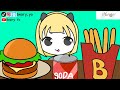 mukbang burger jumbo + kentang goreng beary
