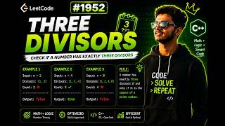 LeetCode 1952 - Three Divisors | Math Observation | C++ Full Solution