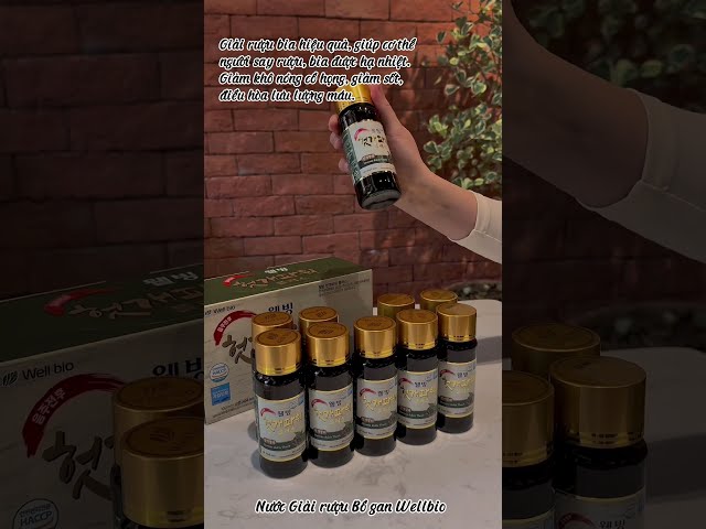 NƯỚC GIẢI RƯỢU BỔ GAN WELLBIO HÀN QUỐC (100ml*10 chai)
