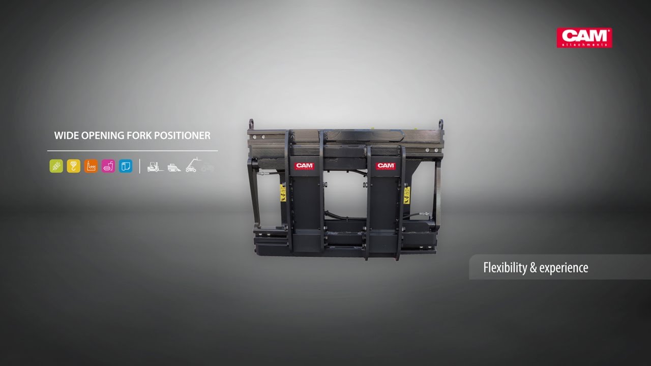 Wide opening fork positioners CAM attachments
