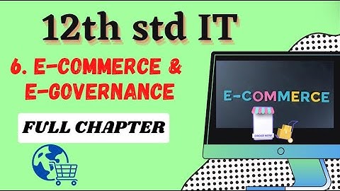 12th std IT Ecommerce and E-Governance chapter 6 class 12