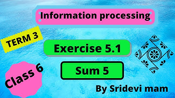6th maths ex 5.1 sum 5 Term 3 Chapter 5 (Information processing ) TN samacheer class 6 in tamil