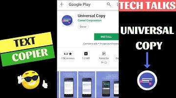 How To Copy Text  From Any Android App(Facebook,Youtube,Instagram,Twitter)|Universal Copy-TextCopier