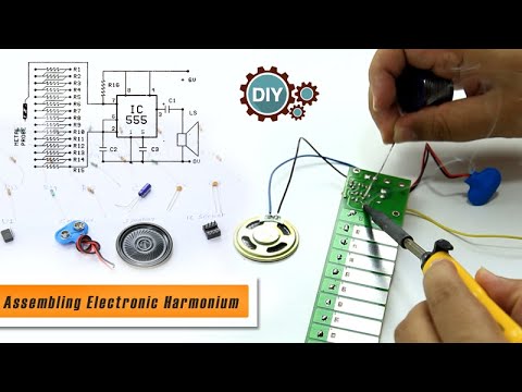How to make Electronic Harmonium | 555 IC | DIY Kits | Science Projects