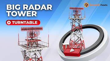 Big Radar Tower low-poly 3D model by Rescue3D Assets