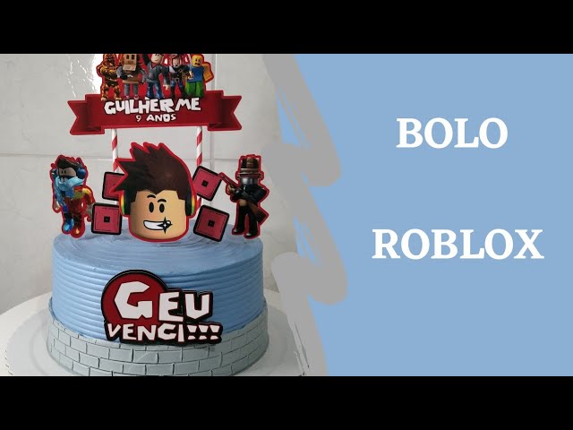 Bolo retangular do tema Roblox 