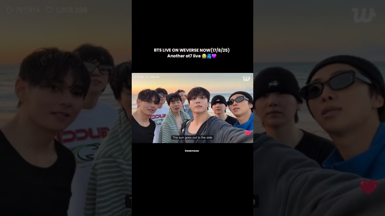 BTS LIVE ON WEVERSE NOW(17/8/25)Another ot7 live 😭🫂💜