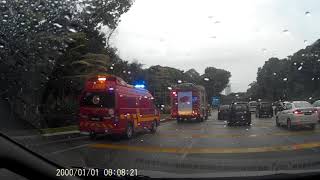 my dashcam - 2 cars on kerb near Istana