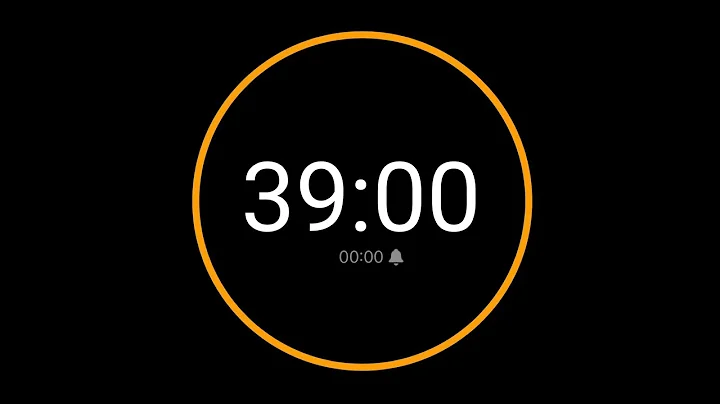 39 Minute Countdown Timer with Alarm / iPhone Timer Style