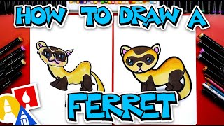 how to draw a ferret