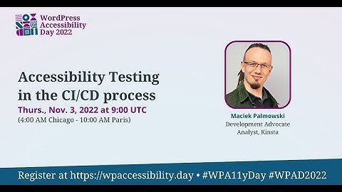 Accessibility Testing in the CI/CD process
