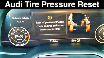 Audi Q7 Tire Pressure Light Reset / loss of tire pressure / TPMS Calibration
