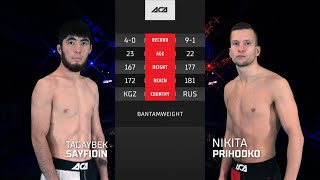 Тагайбек Сайдинов vs. Никита Приходько | Tagaybek Sayfidinov vs. Nikita Prikhodko | ACA 165