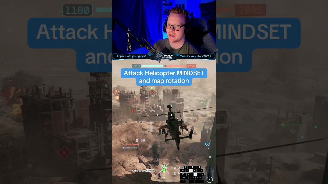 Target priority and map rotation when flying the Attack Helicopter! 🚁 