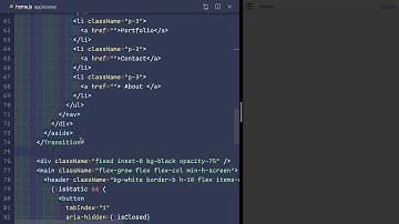 7 - Showing a Shaded Modal Backdrop - Sliding Sidebar in React and Tailwind CSS