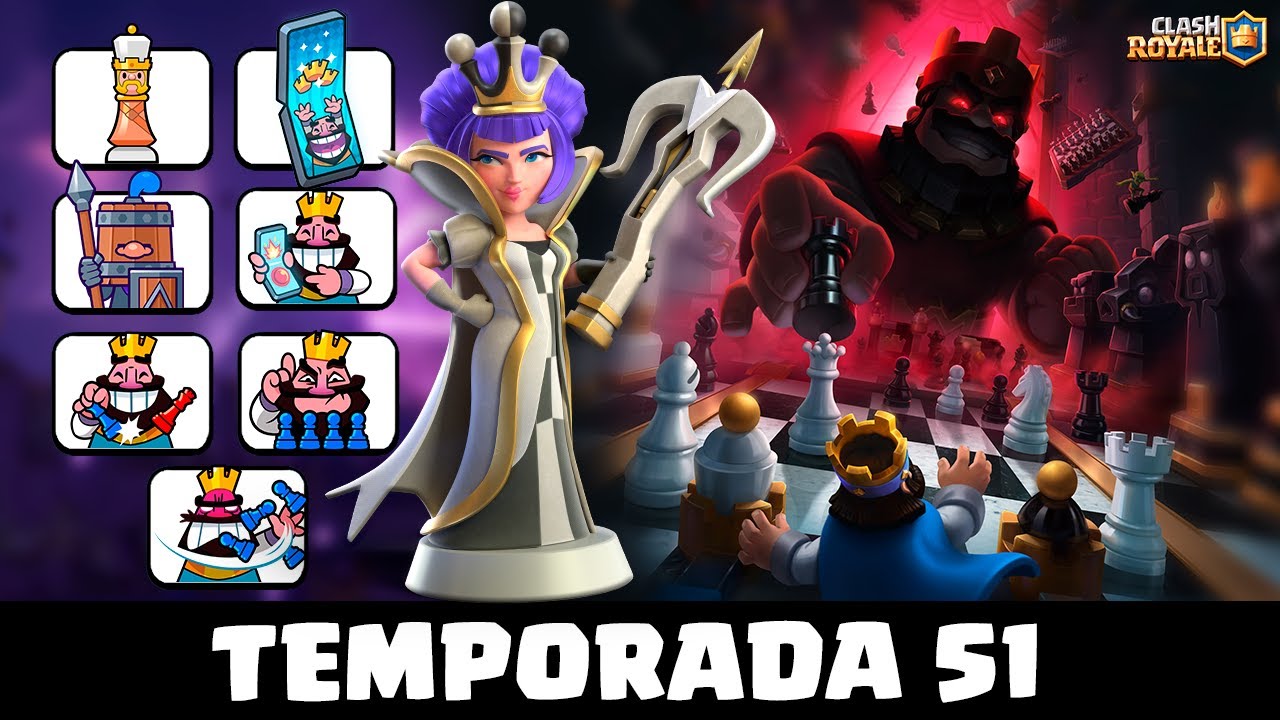 CLASH ROYALE #281 TRAILER DA NOVA TEMPORADA 51: REI DO XADREZ DO