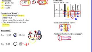 Module 1 - Lesson 6 - Comparing Values of Decimals