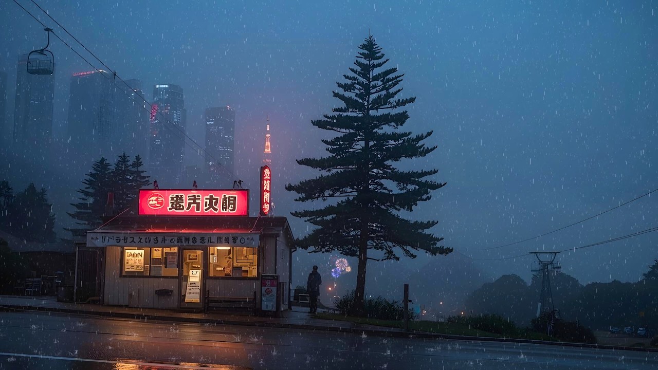 80s Tokyo Rain Café ☕ Nostalgia Lofi Beats for Long Study Nights