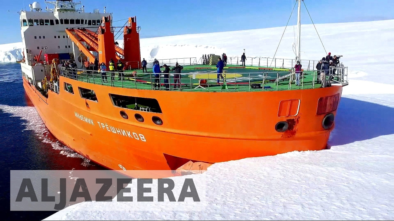 Gigantic Antarctica glacier melting at alarming rate - YouTube