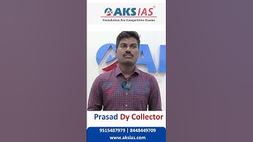 APPSC Group 1 Topper  Prasad Deputy  Collector #iascoaching #upsc #aksias
