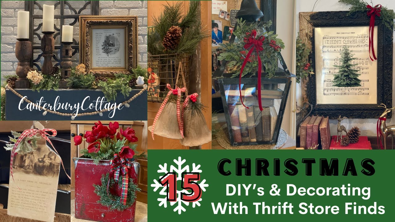 15 CHRISTMAS DIY’S & DECORATING IDEAS WITH THRIFT STORE FINDS - YouTube