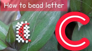 Learn How to bead Letter A Beaded bracelet tutorial /Beading for  beginners 