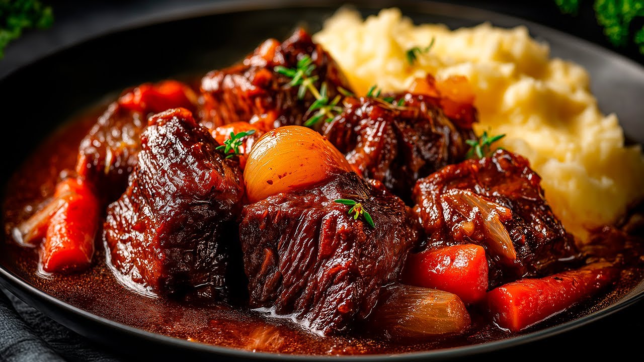 🇫🇷Das leckerste Boeuf Bourguignon aus altem französischen Magazin! Einfaches Rezept–beeindruckt alle