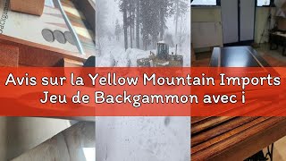 Yellow Mountain Imports - Jeu De Backgammon En Bois Avec Incrustations, Format Voyage 33cm - Pièces Et Accessoires Inclus