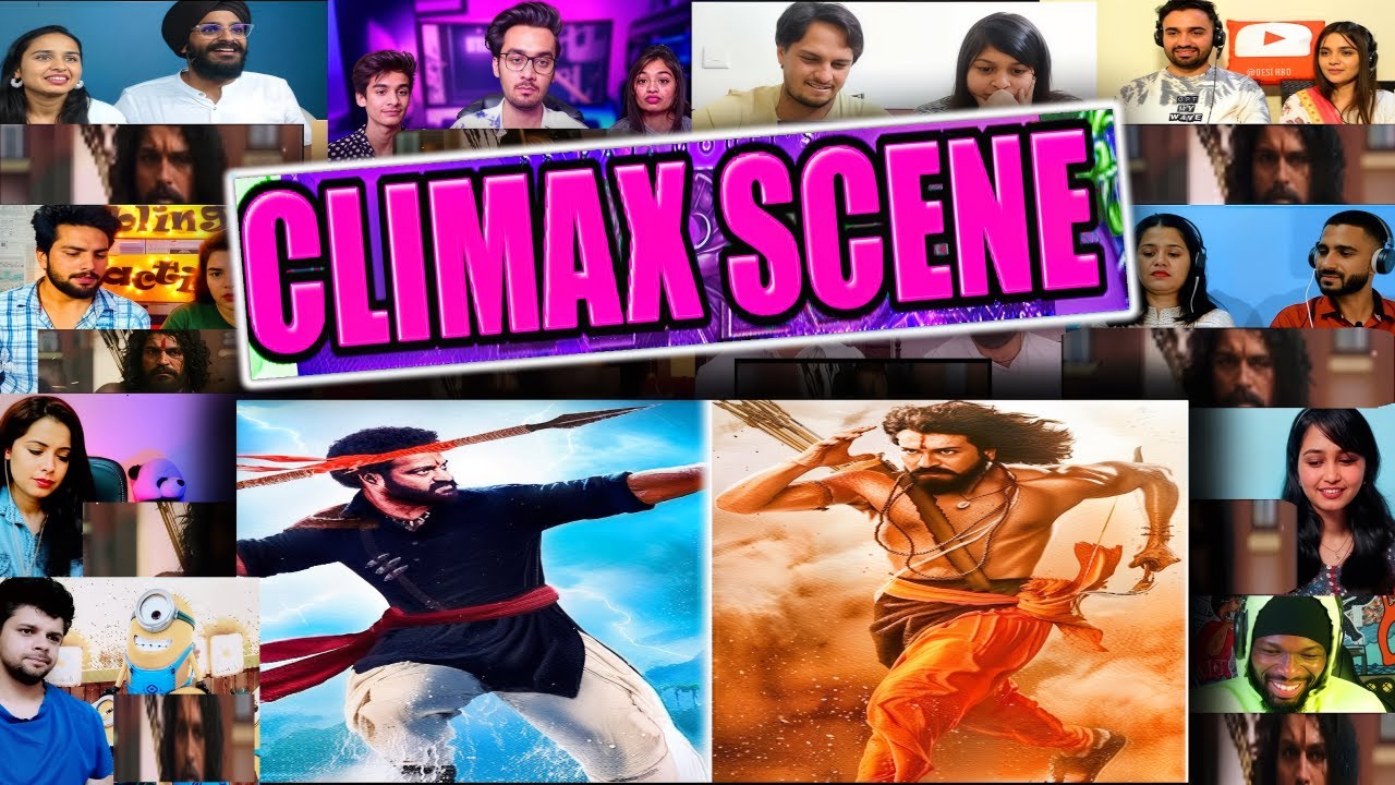 RRR Climax Scene Ram Charan Jr NTR  Mixed Mashup Reaction
