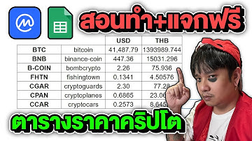 สอนทำ แจกฟรี ตารางราคาคริปโต Coinmarketcap Google Sheet EP.26