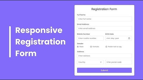Membuat Form Registasi Menggunakan HTML, CSS & Javascript