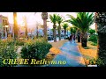 CRETE Rethymno - A walk at the BEACH PROMENADE /Ein Spaziergang an der STRAND  PROMENADE