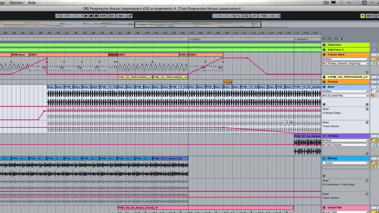 Ableton Live: Progressive House Style #16 Mode arrangement 4 [Loopmasters]