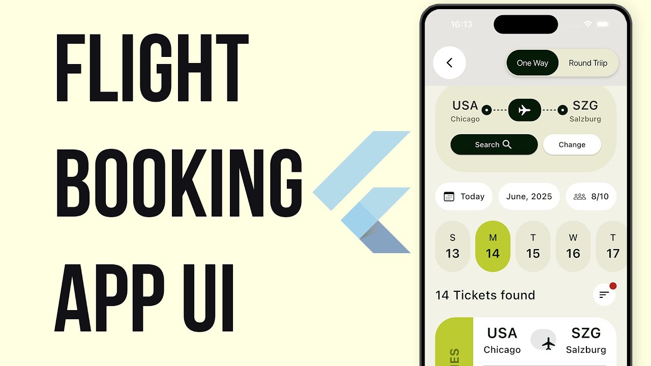 Flutter Dash Flying Tutorial Building a Flight Booking App UI with Flutter | Flutter Travel App ...