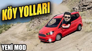 Ford Courier İLE OFFROAD VE KÖY YOLLARINA DALDIM // BeamNG.drive // Diy steering wheel set