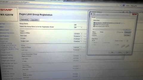 Sharp Printer Settings and Job Retention