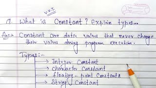 Constant in c programming in hindi | Explain types of constants in C programming | #constants