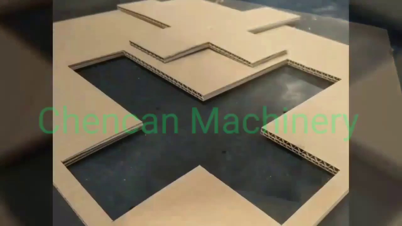 Packing box cardboard cutting by CNC Knife CNC Router machine YouTube