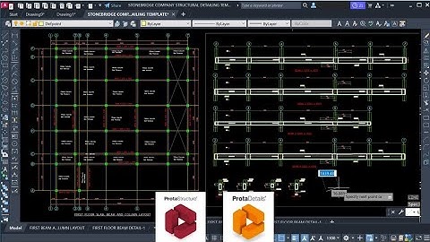 Beam Detailing using STONEBRIDGE Detailing Template - Ekidel