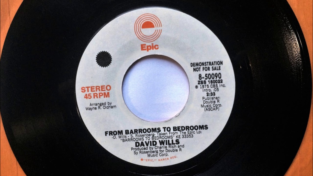From Barrooms To Bedrooms David Wills 1975 Youtube