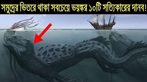 সমুদ্রের ভিতর থাকা সবচেয়ে ভয়ঙ্কর ১০টি সত্যিকারের দানব, সাবধান! 10 Monster Creature once Rule The Sea