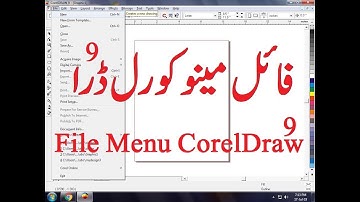 Menus of Corel Draw 9 - File Menu of Corel Draw 9 - Lunar Computer College