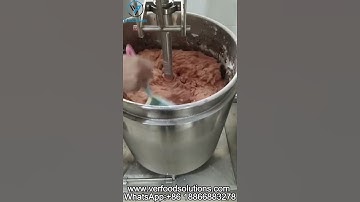 VERFOODSOLUTIONS Meatball Stuffing Mixer Machine Test Before Delivery for Canada Customer