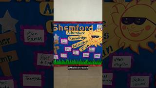 Creative Summer Camp Board for School 🏕️ | Handmade Display Board #shorts
