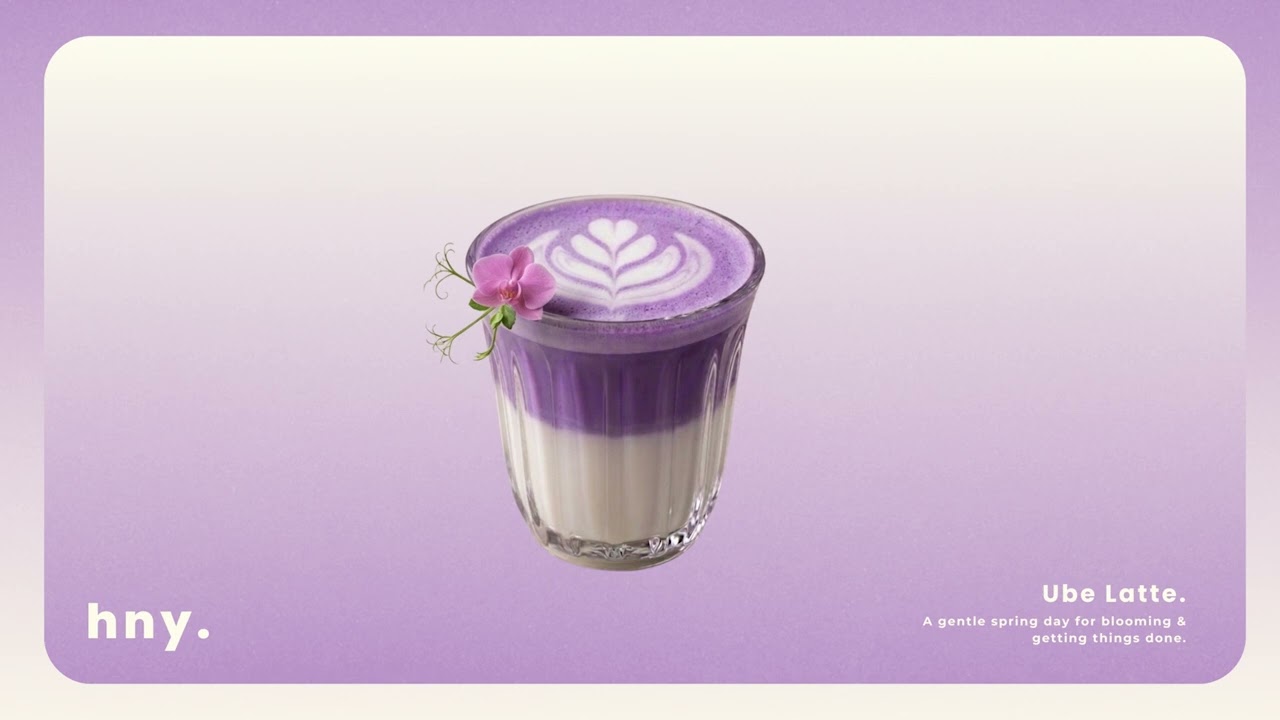 Iced Ube Latte ✿ Let yourself Bloom this Spring.
