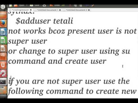 Ho to create new users in Linux, #sudo user and #super user $adduser sudo user login