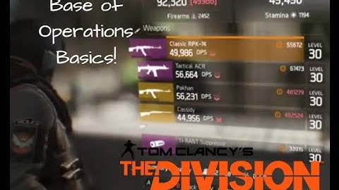The Division - Base of Operations basics/guide