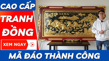 Tranh Đồng Mã Đáo Thành Công Khung Hoa Tây Dát Vàng | Mỹ Nghệ Âu Lạc
